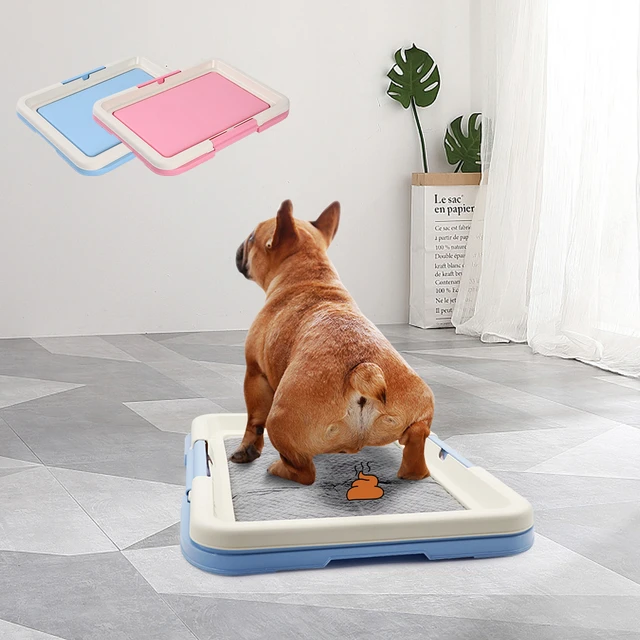 Inodoro portátil de entrenamiento para perros, orinal de para mascotas, caja de arena para gatos y perros pequeños, soporte para almohadilla para cachorros, bandeja, suministros para mascotas _ - AliExpress Mobile