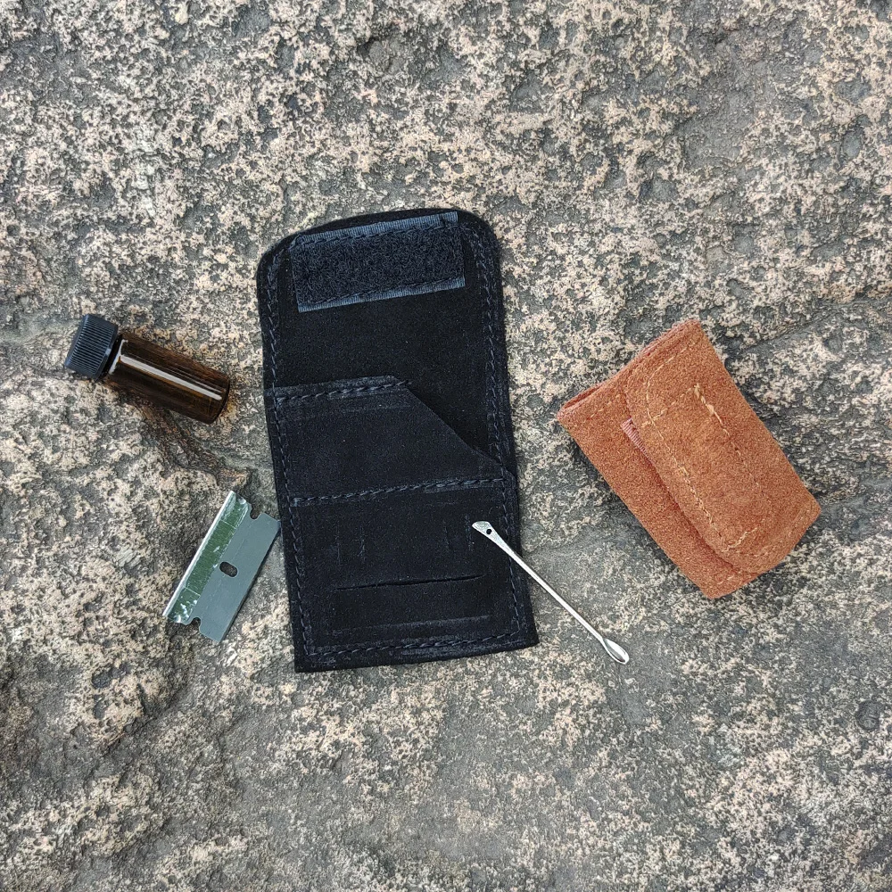 HONEYPUFF три цвета Snuff Snorter Kit мини стеклянный Sniffer snuffer бутылка + искусственная кожа