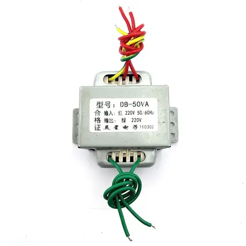 Isolamento de Segurança Transformador w Potência Transf Isolamento Db-50va 50 1:1 Anti Bloqueio el 220v Ei66 60