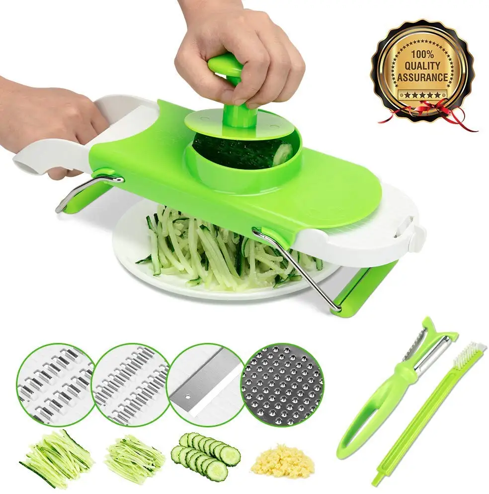 Adjustable Vegetable Slicers Chopper Cutter Multi Function Veg Cutter with Brush and Peeler for Fruits& Vegetable Tools