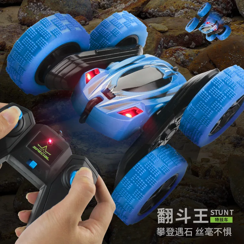 

Taw-c2 Remote Control Double-Sided Stunt Car Charging Roll 360-Degree Rotating Children Electric Stunt Double-Sided Toy Car