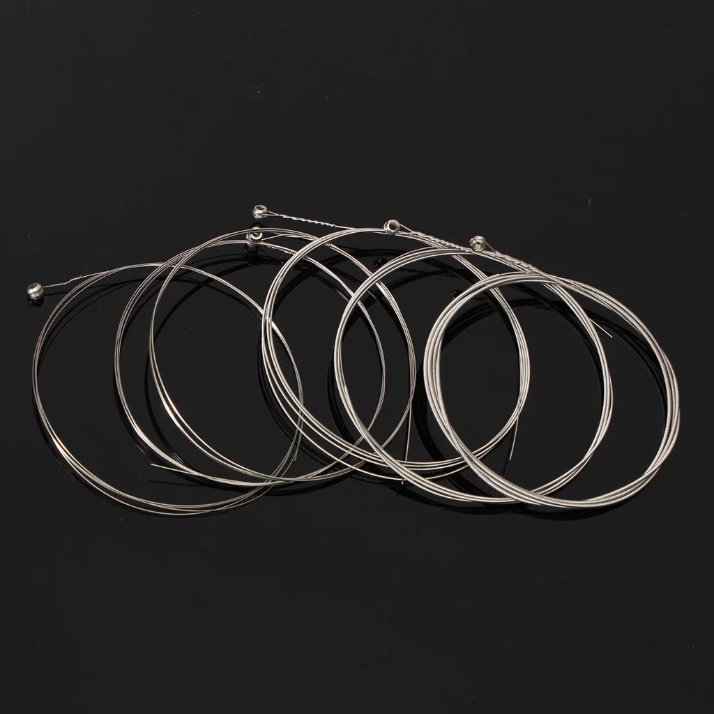 Durable 6 Pieces Stainless Steel Replacement Strings Set for Electric Guitar
