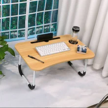 Bureau pour ordinateur portable sur lit, Table d'étude pliante, dortoir d'université, petite Table de paresseux, Ipad, peut contenir une tasse d'eau et un téléphone portable