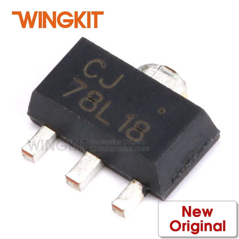 10 шт. CJ78L18 SOT89 78L18 SOT-89-3L трехклеммный регулятор положительного напряжения 0.1A/15В/0 6
