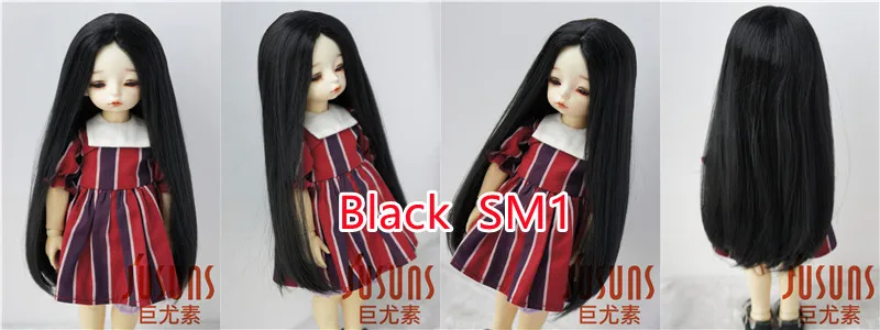 Jusuns Doll Wigs JD016 6-7inch 7-8' 8-9' Parting Long Straight Synthetic Mohair BJD Hair 1/6 1/4 1/3 YOSD MSD SD Accessories