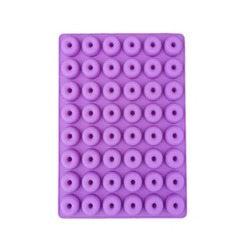 

48 Holes Mini Silicone Doughnut Mold NonStick Donut Candy Cookie Pan Handmade Ring Chocolate Cake Baking Tools DIY Ice Cube Tray