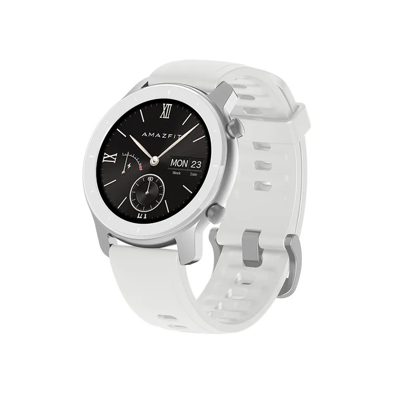 Глобальная версия Huami Amazfit GTR 42 мм умные часы gps часы 12 дней Срок службы батареи 5 АТМ водонепроницаемое управление музыкой 1," AMOLED - Цвет: white 42mm