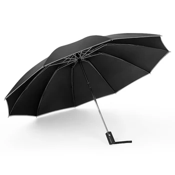 

Men Folding Reverse Umbrella Parasol Women Travel Sun Umbrellas Black Windproof Automatic Business 10K Umbrella C