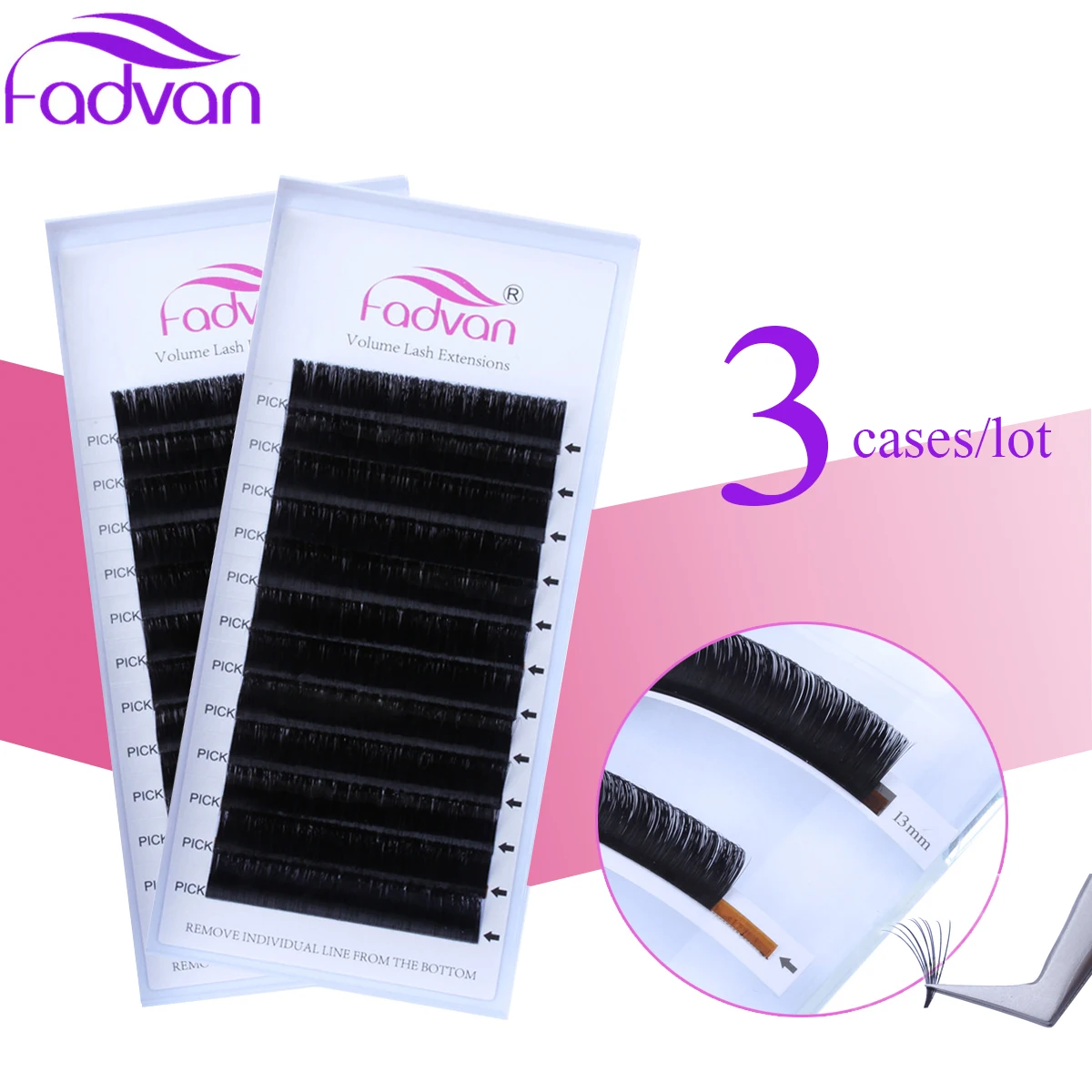 

Volume Lash Fans Eyelash Extension Individual Lashes Extension Supplies 3 Boxes/set False Eyelashes Natural Makeup FADVAN