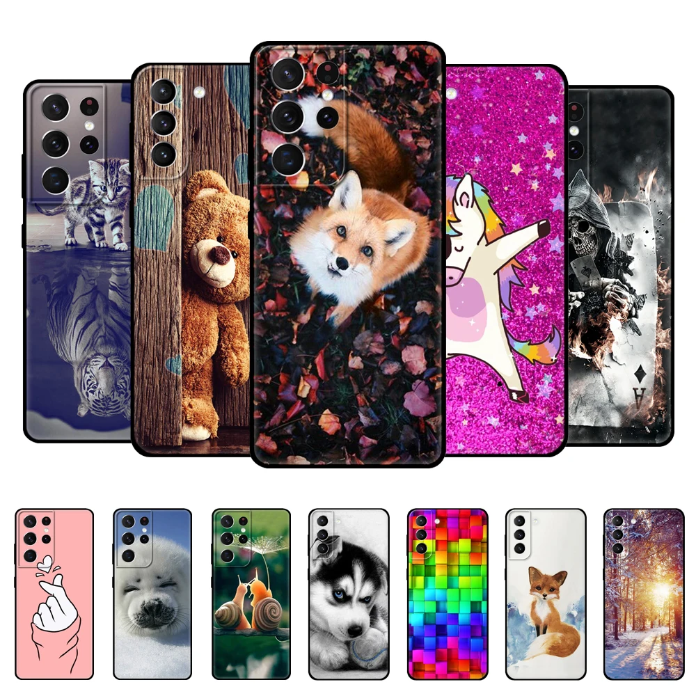 Per Samsung Galaxy S21 | S21 + | S21 Custodia Ultra 5G Cover Posteriore Per Samsung S21 Plus Galaxy 21 Custodia Morbida In Silicone Nero Tpu