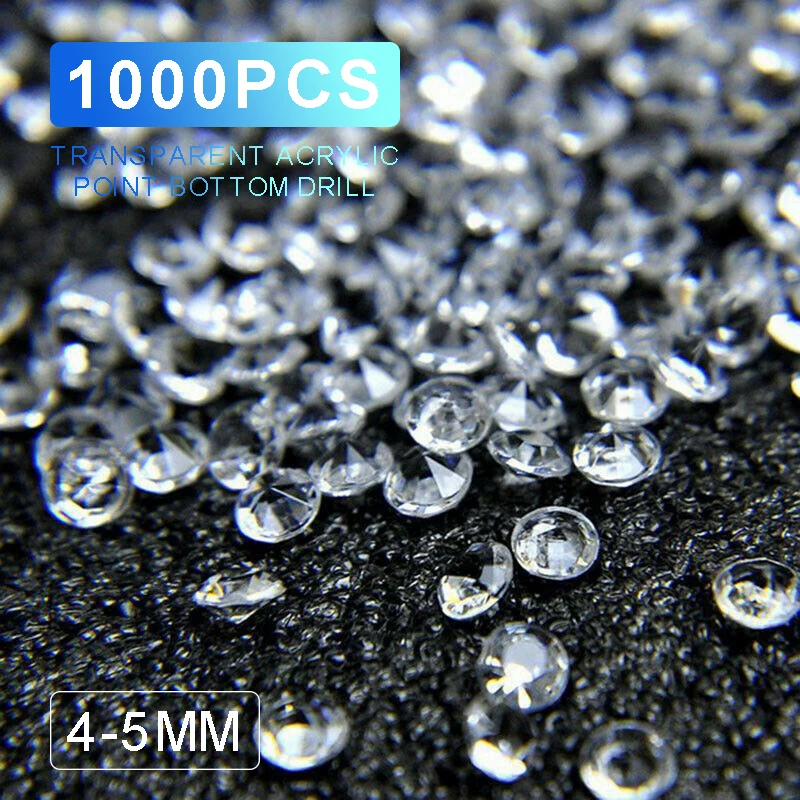 Artificial Acrylic Diamonds 25mm Clear Wedding Table Scattering Crystals 50pcs 