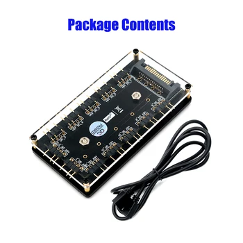 

12 way 5V RGB LED Splitter Hub with PMMA Case and Magnetic standoff for ASUS/MSI 5V 3pin LED controller