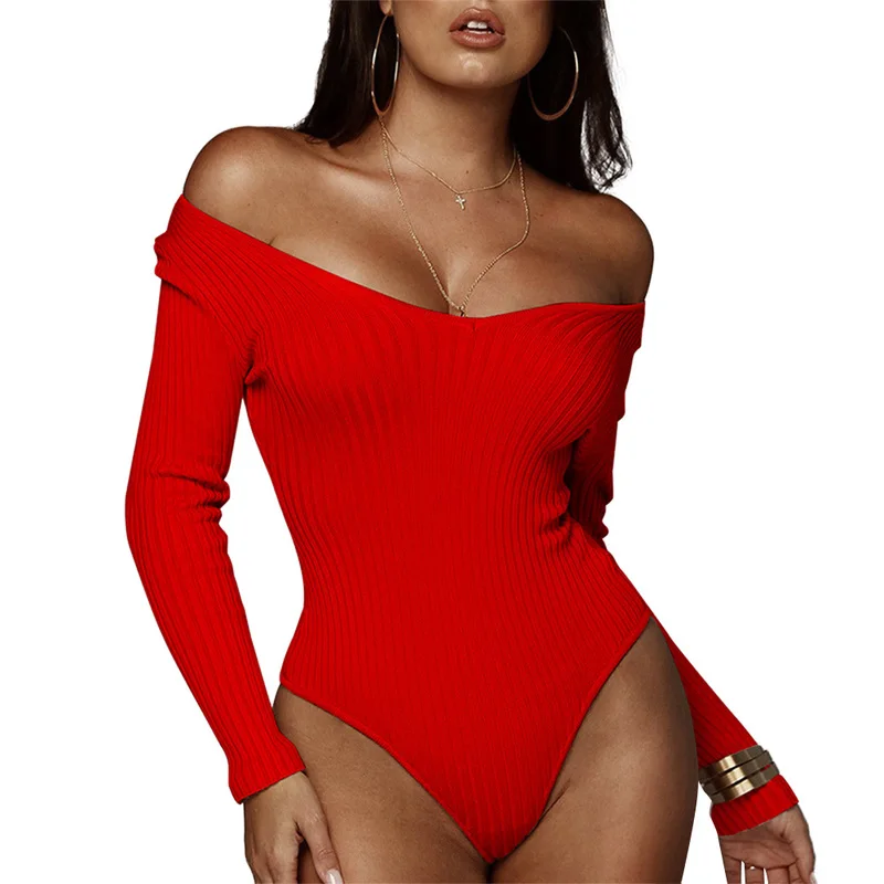 

Sexy Jumpsuits for Women 2019 Bodysuits Casual Solid Streetwear V-neck Long Sleeve Bodysuit Female Autumn Clothing Body Suit New