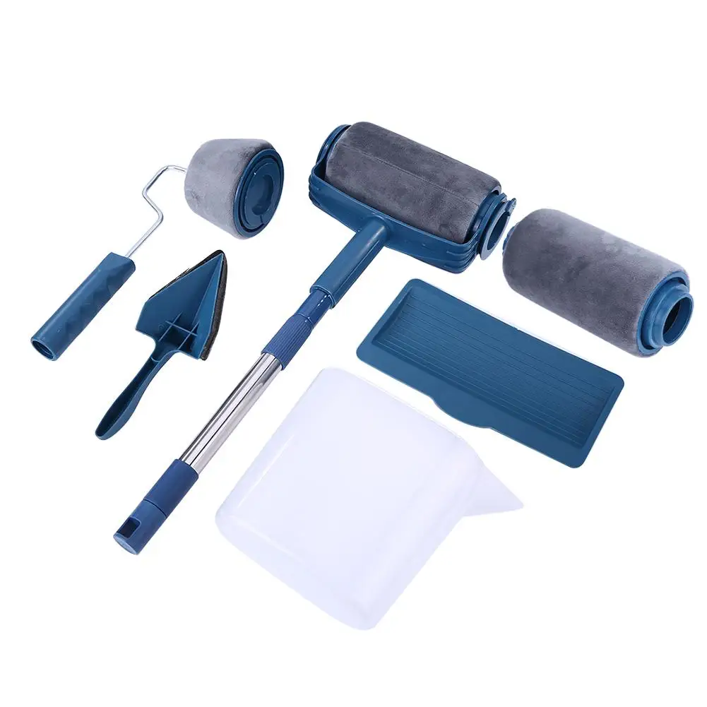 8pcs/set Multifunctional DIY Paint Roller Brush Tools Set Household Use Wall Decorative Handle Flocked Edger Tool Painting Brus|Paint Rollers| - AliExpress