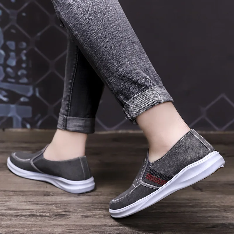 

Canvas Shoes Spring New Style Lightweight Breathable Casual Shoes Washing Cowboy Canvas Shoes Comfortable Solid Color Shoes