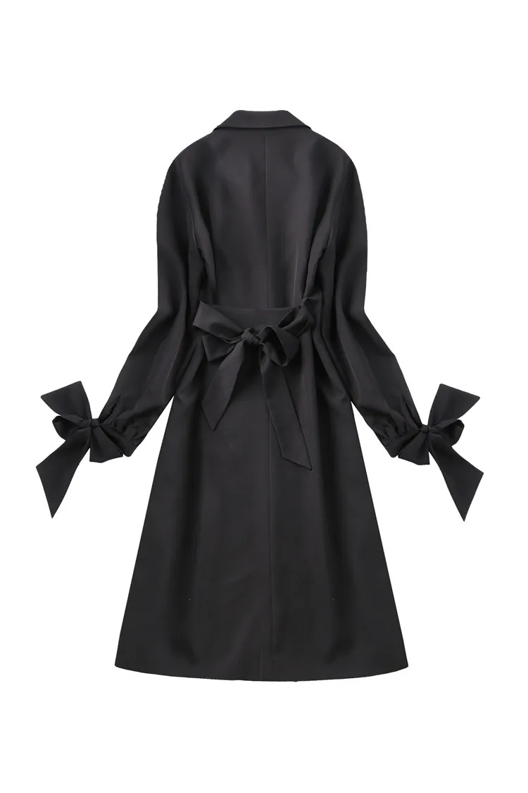 coat feminino preto casual único breasted outwear