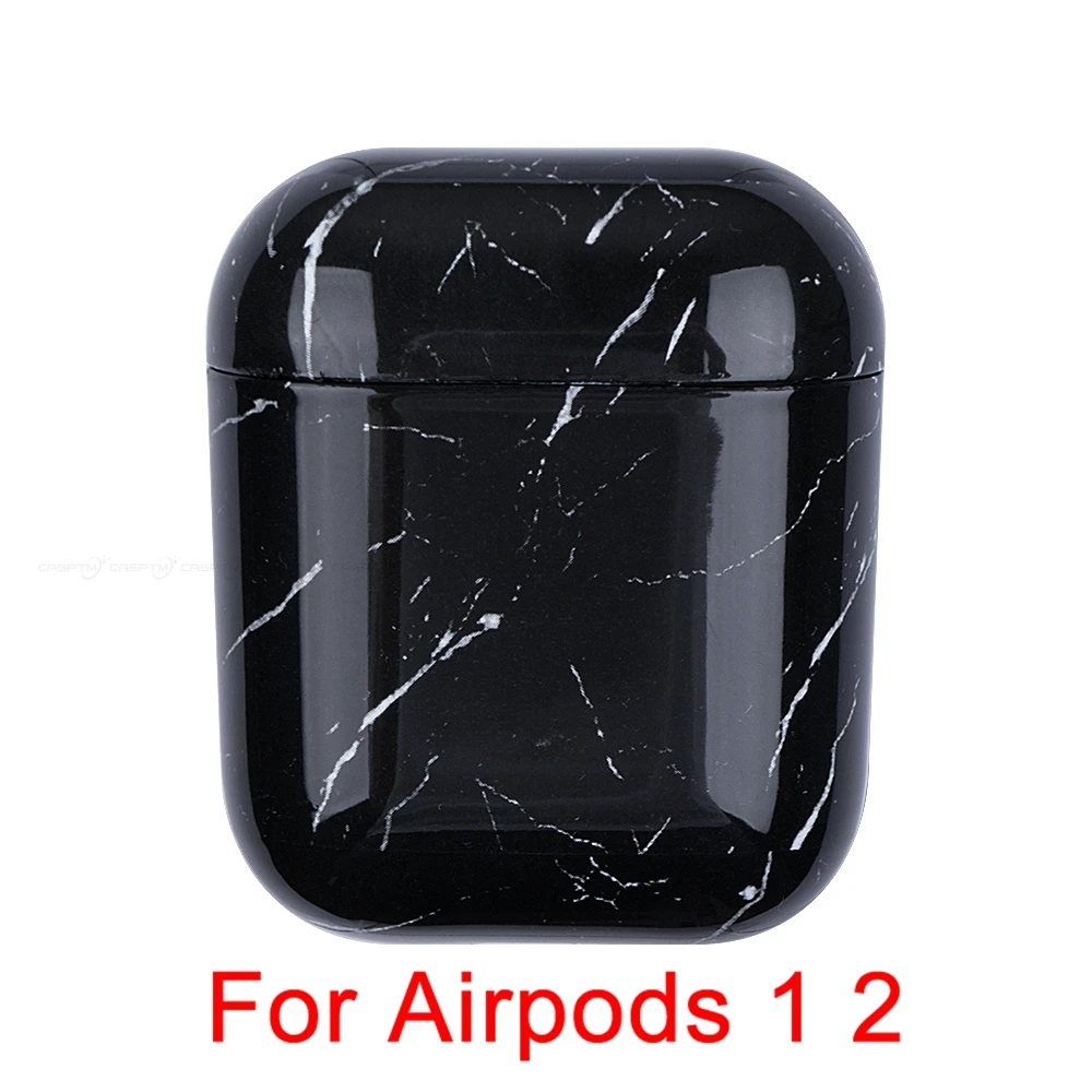 09 Чехол для наушников CASPTM с мраморным узором для Airpods 1 2 Pro, Жесткий Чехол для ПК, чехол для зарядки, корпус для AirPods 1 2 3, защитный чехол - Цвет: 09