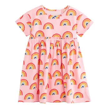 

2020 Summer Girls Dress Cotton Knitted Child Dress Wholesale