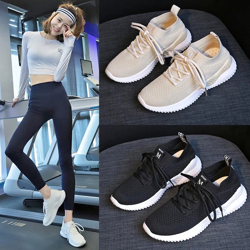 

2019 Spring And Summer Korean-style Breathable Athletic Shoes Women's Korean-style Versatile Students Running Fitness Shoes Casu