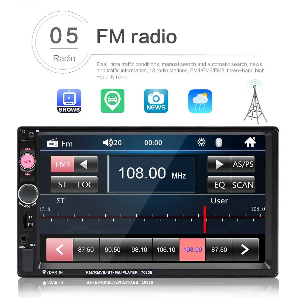 sandisk mp3 player Som Automotivo Car Multimedia Audio Player Stereo Radio 7 Inch Touch Screen HD MP5 Player Support Bluetooth Camera FM USB SD Aux android mp3 player