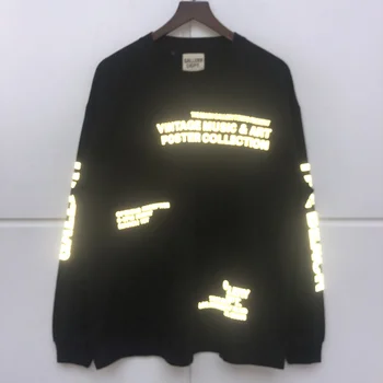 

Reflective Letter Gallery Dept T-shirt Men Women 1:1 Long sleeve Gallery Dept Tees oversized t shirt