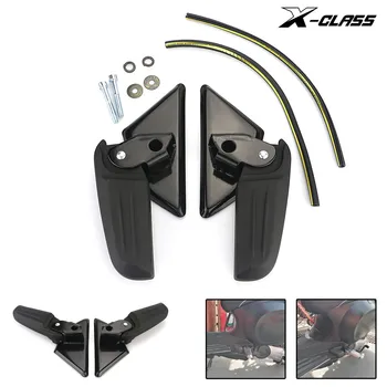 

For VESPA LX/S/LX V 2017 2018 Pair Motorcycle Foot Steps Pegs Foldable Footrests Folding Rear Passage Pedals Black Accessories