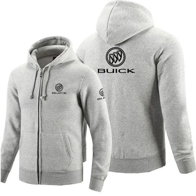 Autumn winter for Buick logo zipper sweatshirts Printed Men fleecel Hooded jacket Hoodies Zipper Hoody f