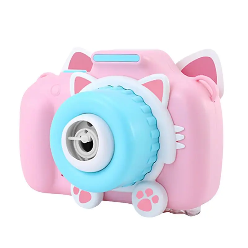 

Cartoon Cat Camera Bubble Machine Bubble Maker Bubble Blower Kids Blowing Toys (Without Battery)