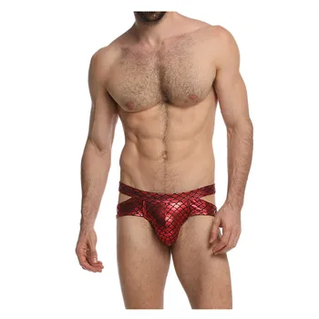 

Men's Sexy Male Underwear Transparent See Through Shorts Men's Underpant Fashions Snake Skin Sexy Mens Underwear Нижнее Белье Же