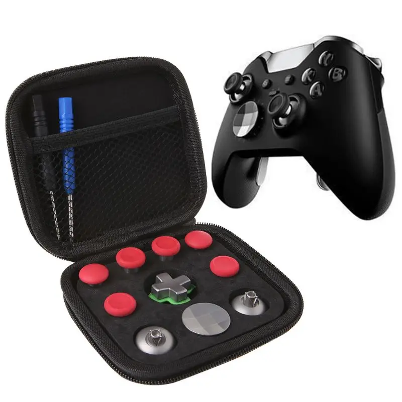 11 шт./компл. замена большого пальца аналоговые палочки Комплект для джойстика D-Pad Бампер триггер Кнопка сумка для хранения запасная часть для джойстика для Xbox One Elite Wi