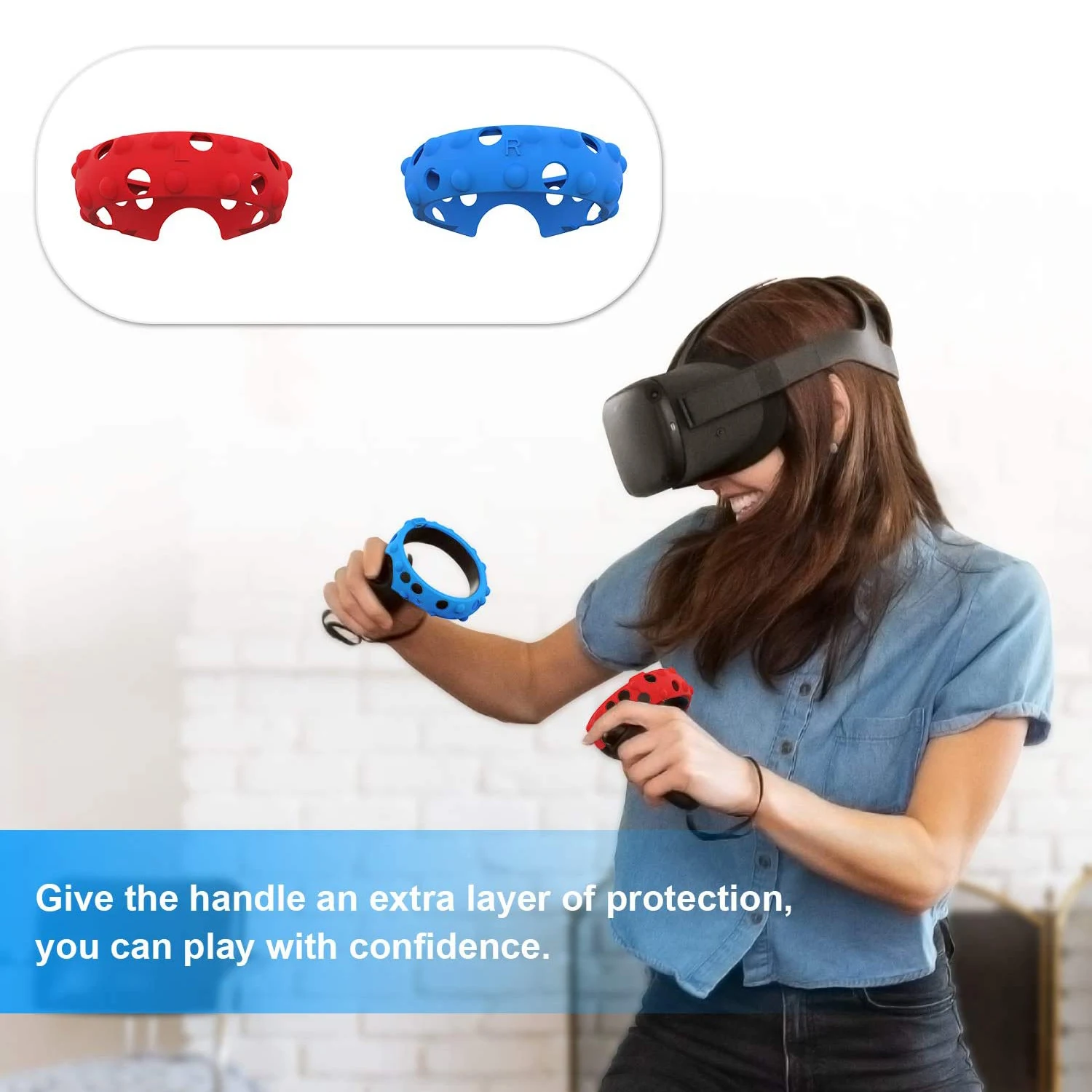 Premium Silicone Protection Covers Fancystar 1 Pair Controller Skin for Oculus Touch Rift & Controllers NOT Included 