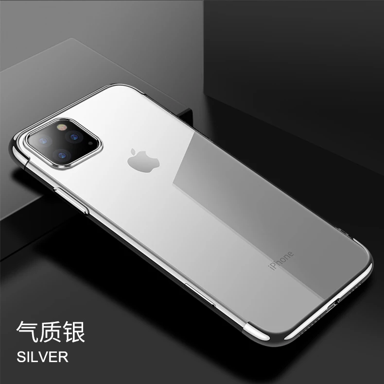 Для iphone 11 Pro Max специальный ультратонкий прозрачный защитный чехол для iphone 5 5S SE 6 6S 7 8 Plus X XR XS Max чехол для телефона - Цвет: Slivre