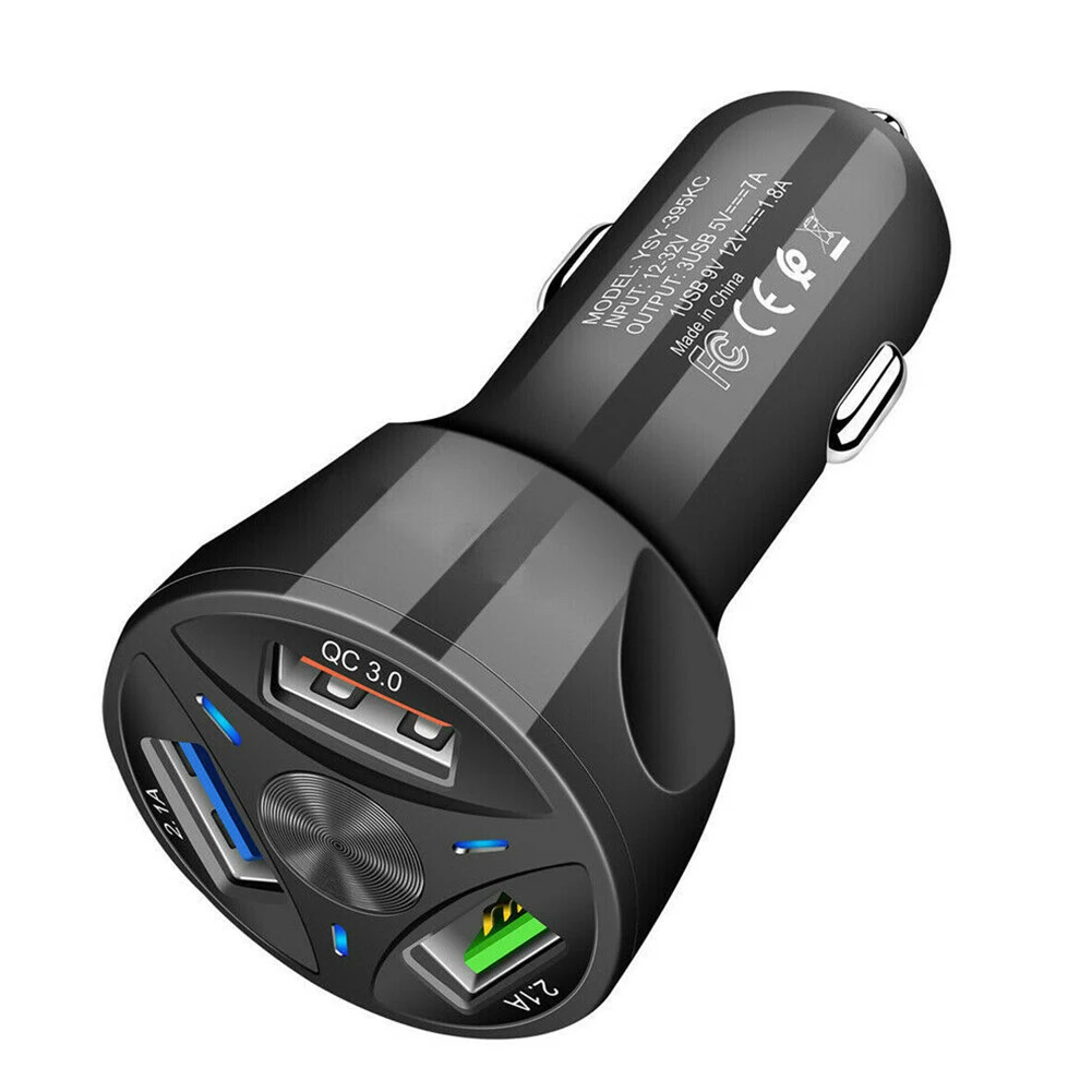 Fast Mini Mobile Phpne Car Lighter Charger Quick Charge Adapter Socket 3 Port Electric Accessories Splitter Universal For | Автомобили и