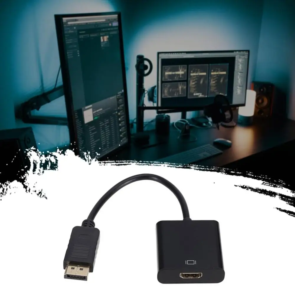 Кабель DP-HDMI Hd видео адаптер кабель большой адаптер DP к HDMI кабель 1080P идеальный без потерь сигнал Plug And Play черный