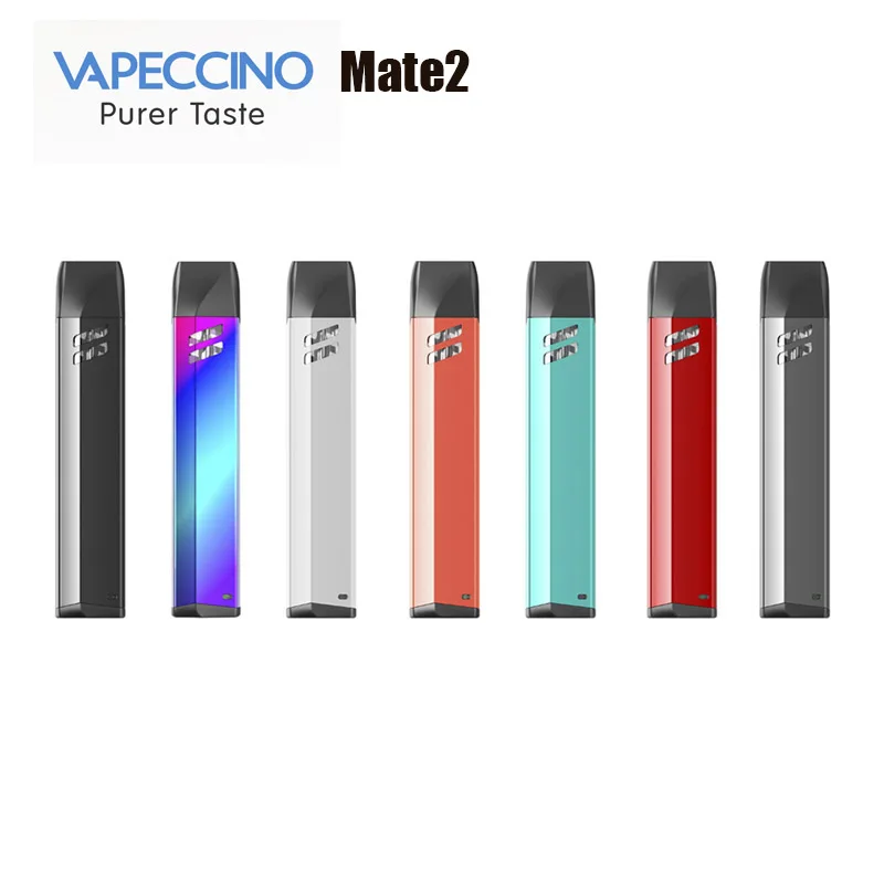 

E Cigarette starter Kits VAPE Pod VAPECCINO MATE2 pod vape POD system cartridge Kit Anti-Leaking 450mah Upgraded version