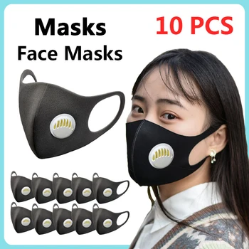 

10pcs Winter Warm Fashion Anti Dust Face Mask Adult Unisex Dust Nose Filter Windproof Masque Adulte Lavable Face Mask Style Hot