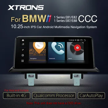 

XTRONS 10.25'' IPS Qualcomm Android 9.0 Car Radio CD Player GPS Bluetooth 5.0 For BMW 1 Series E81 E82 E87 E88 2006-2012 NO DVD