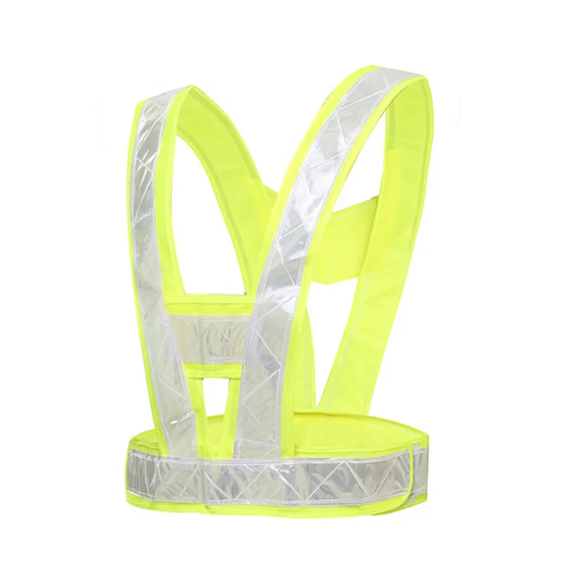Reflective Safety Vests High Visibility Reflective Strap Security Traffic Warning Vest Night Working Running Cycling Vest Jacket