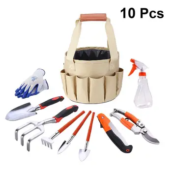 

10PCS Portable Gardening Tool Multi-Function Aluminum Shovel Rake Kit Gardening Planting Tool For Gardening Enthusiasts