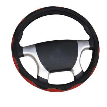

Auto Truck Car Steering Wheel Cover Diameters For 36 38 40 42 45 47 50CM 7 Big truck Wagon Leather Rainbow Braid Steering-wheel