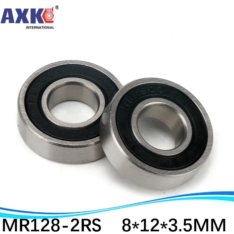 

AXK sale price 10PCS High quality ABEC-5 Z3V3 MR128-2RS ABEC-5 8*12*3.5 mm Miniature Ball Bearings MR128RS L1280