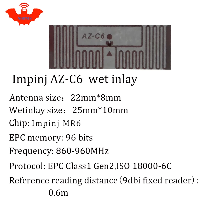RFID метка UHF Impinj Monza R6 MR6 Встроенная микросхема 900 915 868 МГц 860 960 Higgs3 EPCC1G2 6C смарт карта
