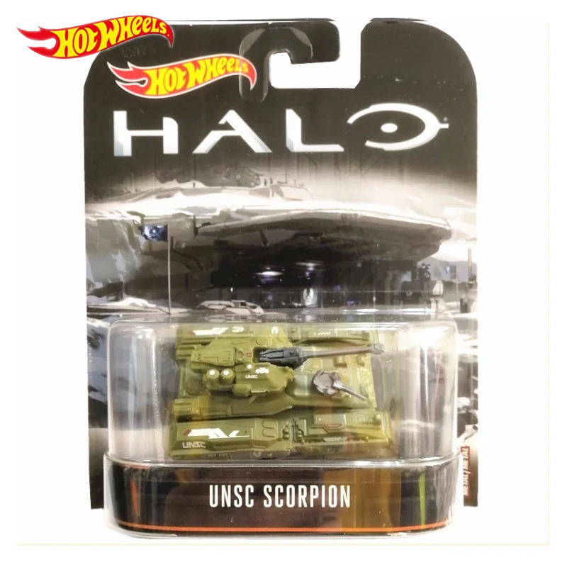 UNSC SCORPION Оригинальные горячие колеса Halo War игра классический Ковенант UNSC модель колесницы Коллекция игрушек подарок на день рождения мальчика DMC55 - Цвет: UNSC SCORPION