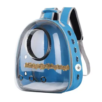

Parrot Carrier Backpack Travel Cage Birds Breathable Transparent Space Capsule D0LD