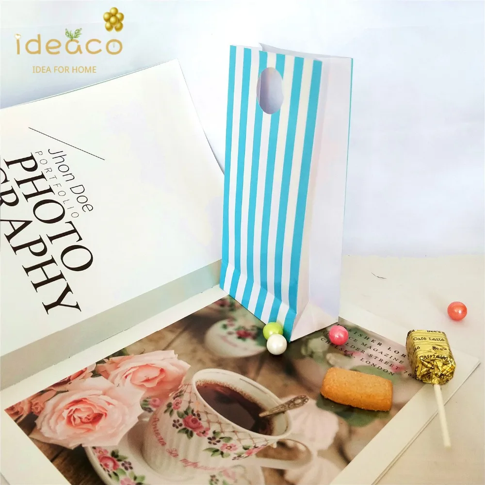 blue gift candy paper bags wedding12