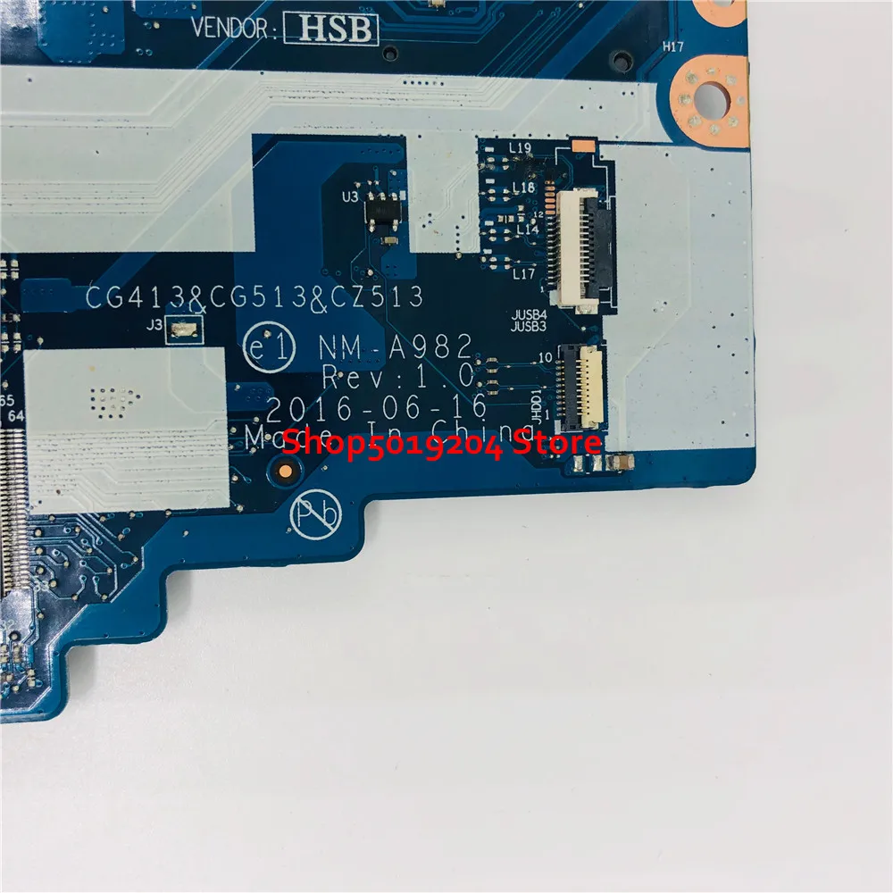 low cost  For lenovo 310-15IKB notebook laptop motherboard I3-7100U NM-A982 FRU 5B20M29225 mainboard