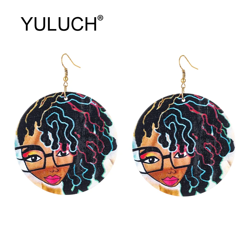 YULUCH трендовые персональные большие круглые длинные серьги 2019 Натуральный