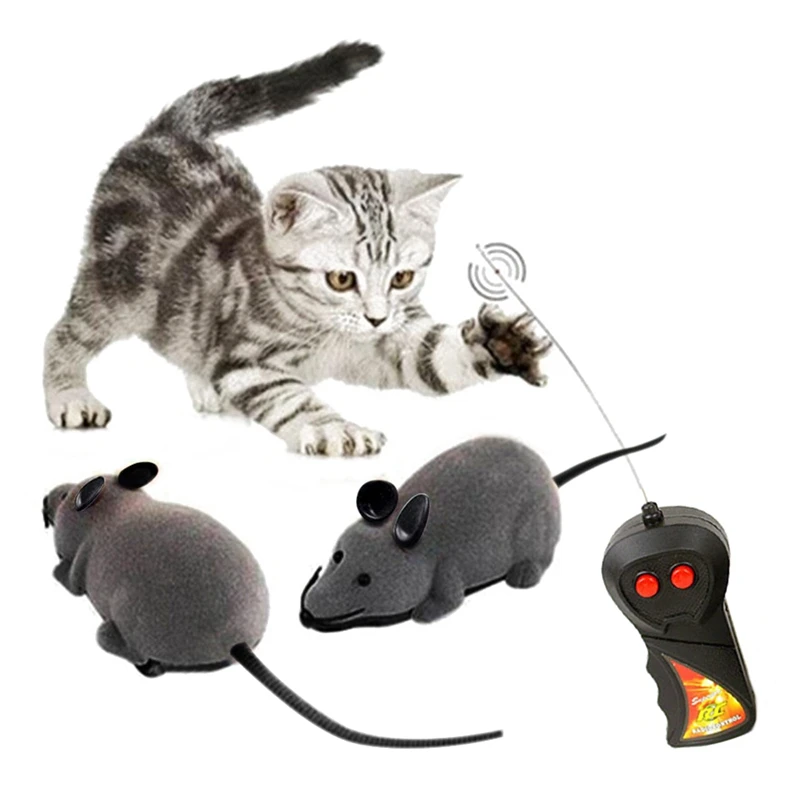 Беспроводной пульт дистанционного управления Радиоуправляемая электронная Крыса Мышь для кошки собаки домашняя забавная игрушка