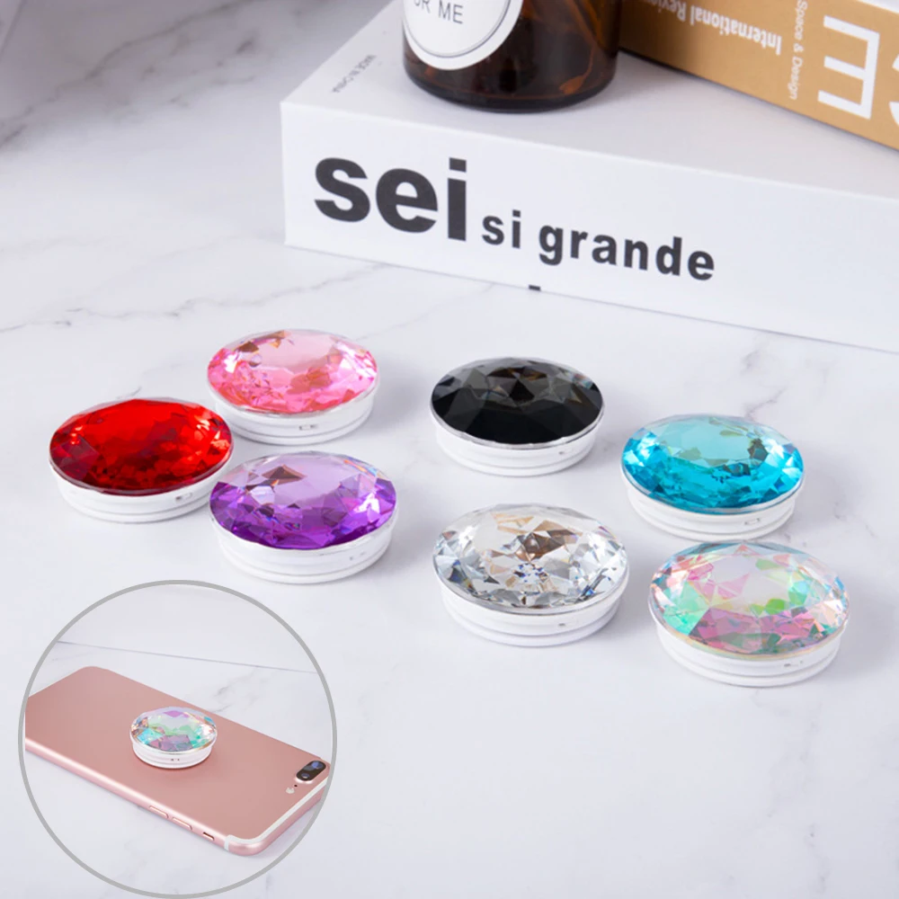 

Multi-function Mobile Phone Holder Airbag Bracket Mobile Phone Bracket Large Diamond Telescopic Rotating Creative Gift For Girls