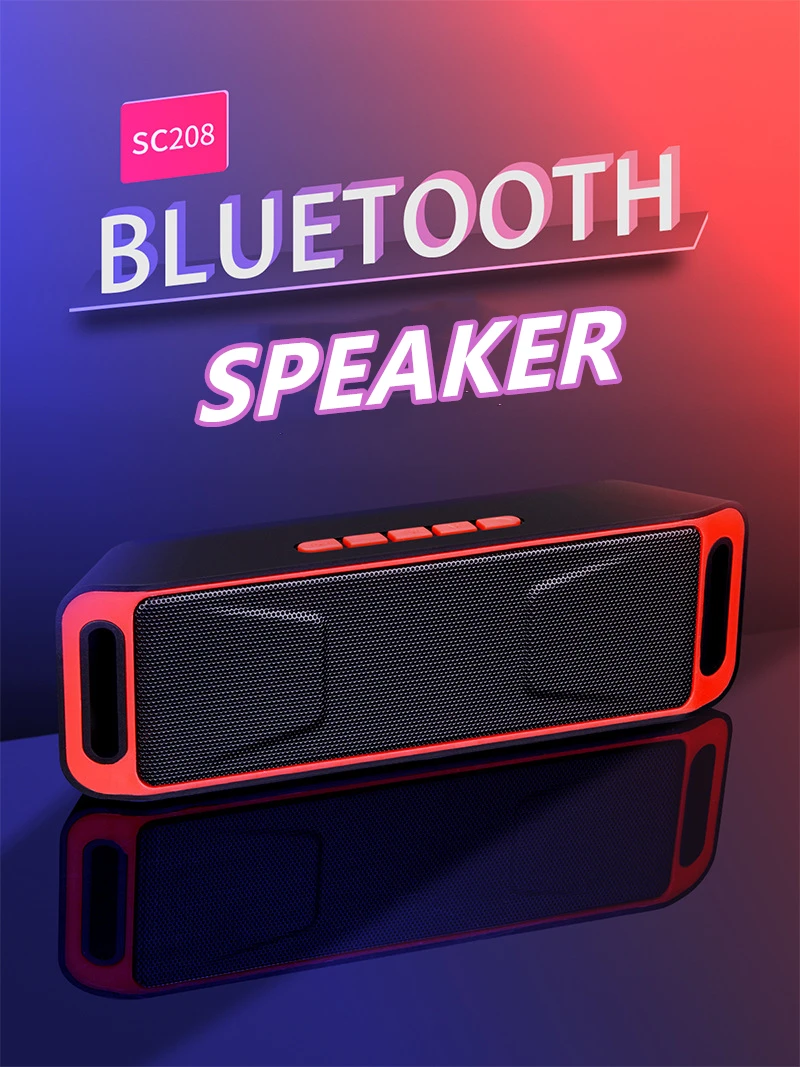 

Bluetooth Speaker Support AUX TF Card U Disk Input Music Bass Sound With Microphone 1000mAh 6W Fashion Gift For Phone Children